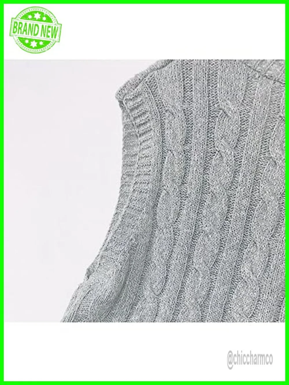 Sleeveless Button Down Knit Vest Cardigan Open Front with Pockets